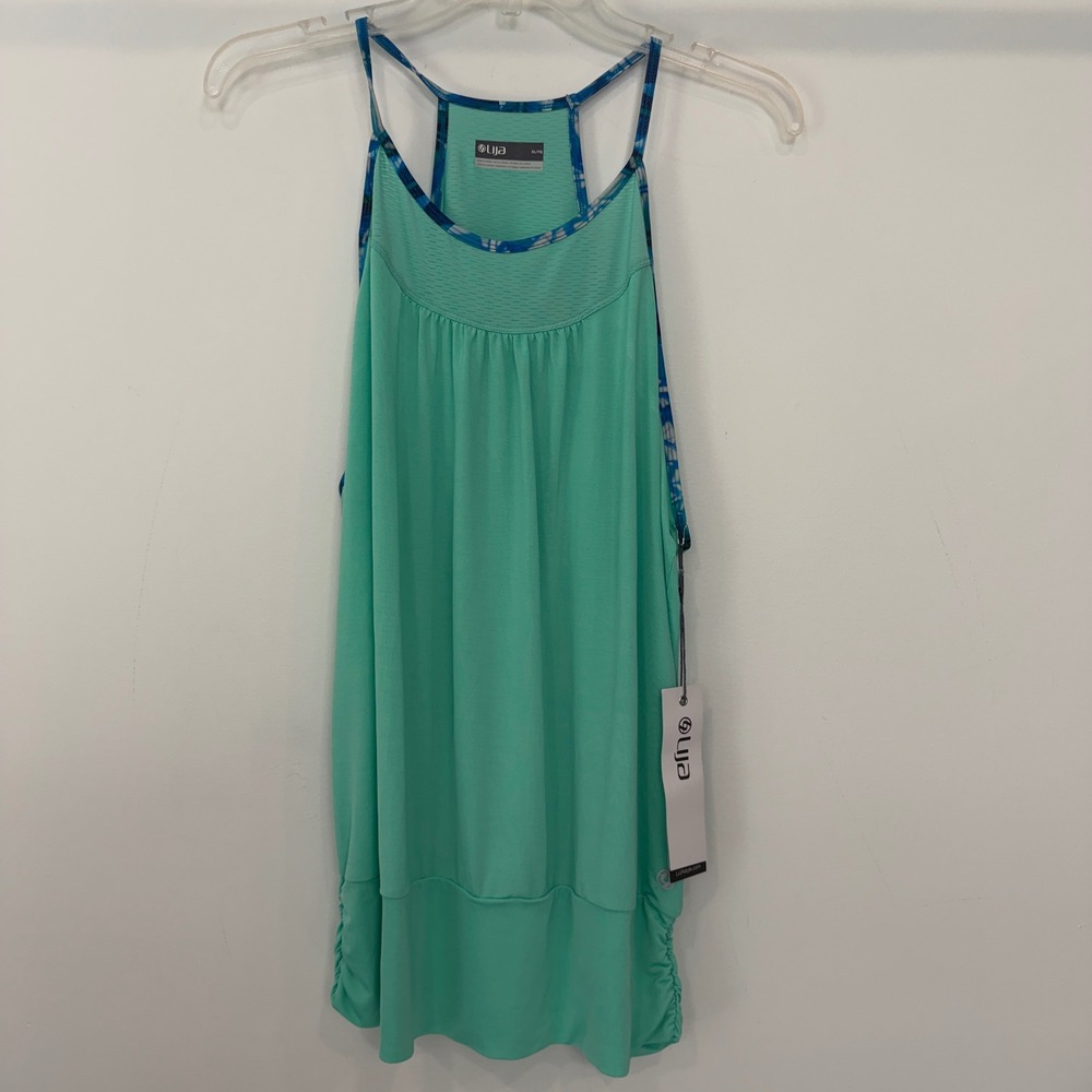 Lija Womens Seafoam Green Racerback Activewear Tank Top XL NWT